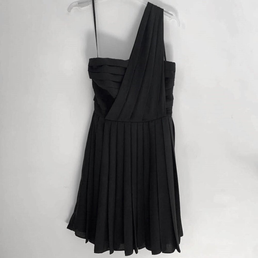 NWOT Rachel Rachel Roy One-shoulder Srapeless Black Dress